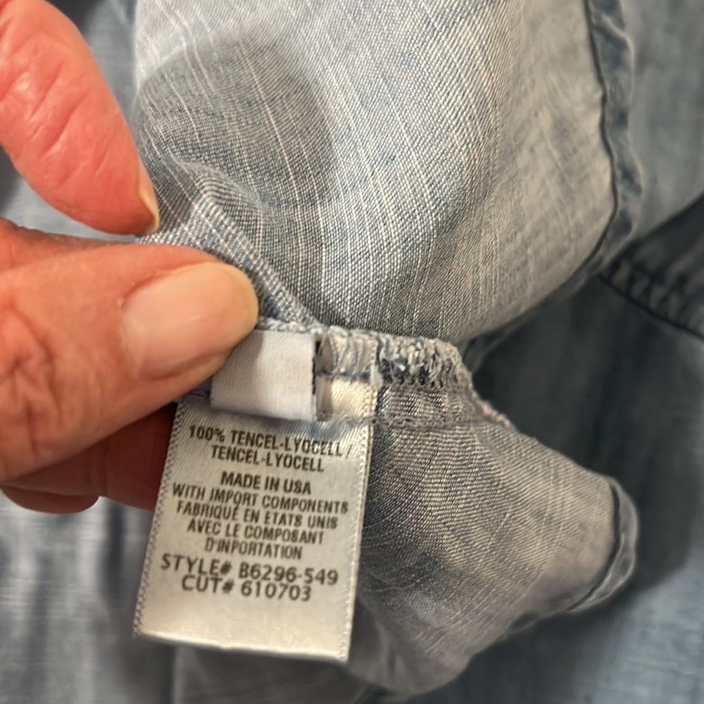 Bella Dahl Chambray Side Stripe Dress - Picture 6 of 6